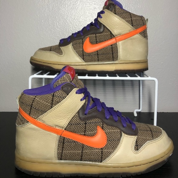 nike dunk high tweed